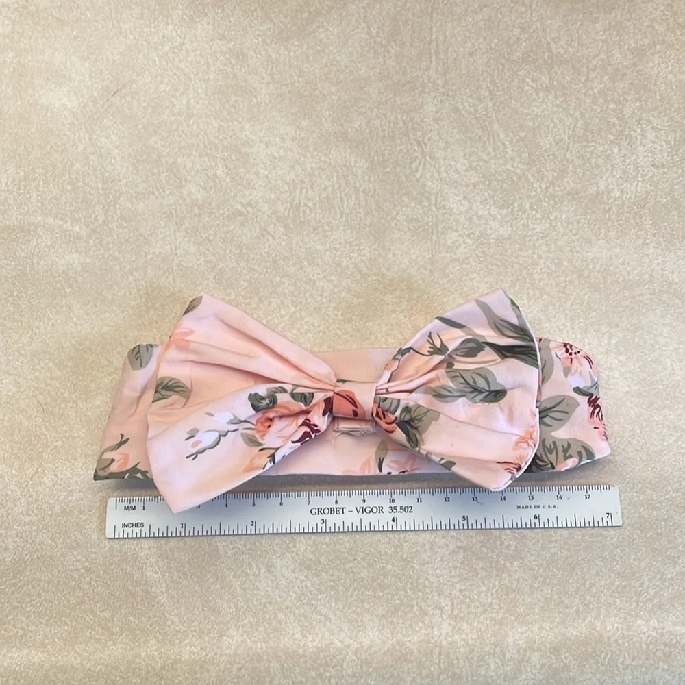 Light Pink Floral Bow Infant Toddler Girls Headband NWOT